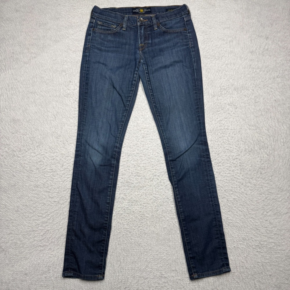Lucky Brand Jeans Charlie Skinny Blue Denim Pants‎ Women's Size 2/26 (30x31)